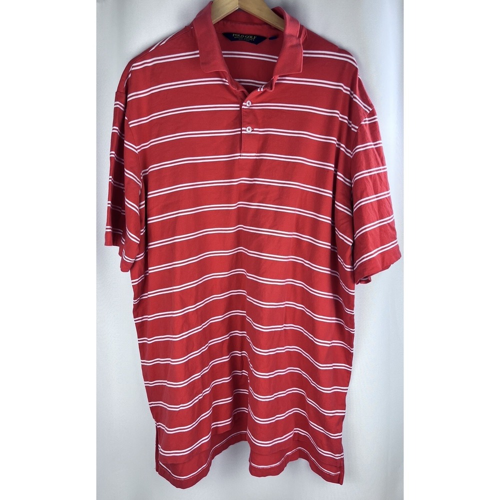 Polo Golf Ralph lauren W/ Orange and White Stripes Polo Shirt Men's Size XXL